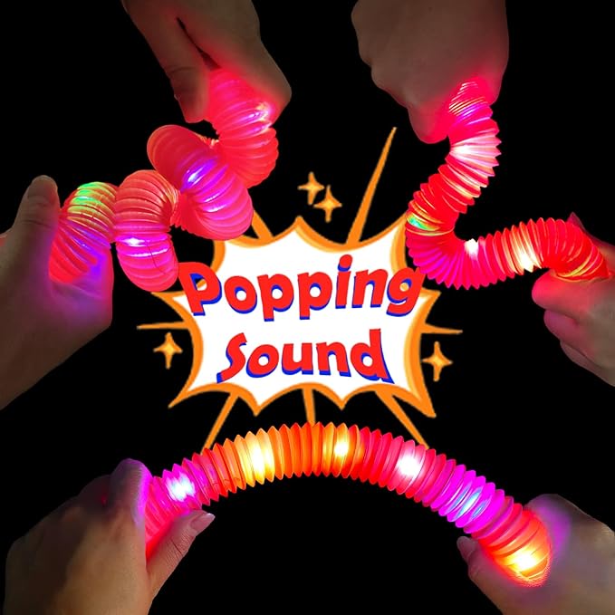 12 PCS Red Glow Sticks Party Favors for Kids, LED Light Up Necklaces Bracelets Accessories for