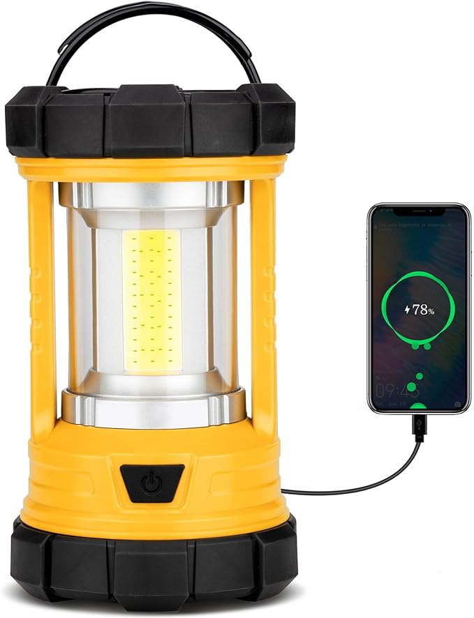 Camping Lantern 3000LM, LED Lanterns for Power Outages with 4400mAh Phone Charger, Impact-Resistant