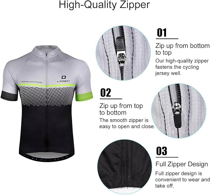 LAMEDA Men's Cycling Jersey Breathable Lightweight Bike Jersey Short Sleeve Quick Dry Moisture