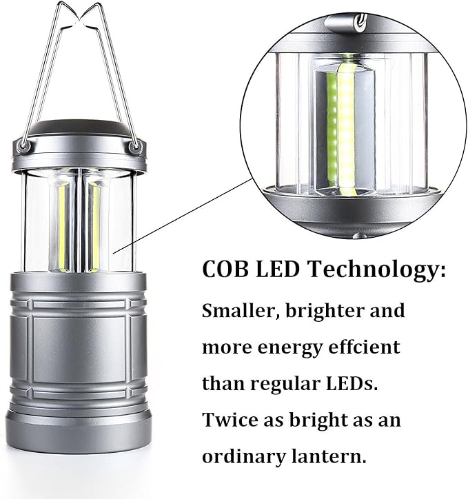 LED Camping Lantern Lights - 500 Lumens Collapsible Camping Lights - Power Outage Lantern Battery