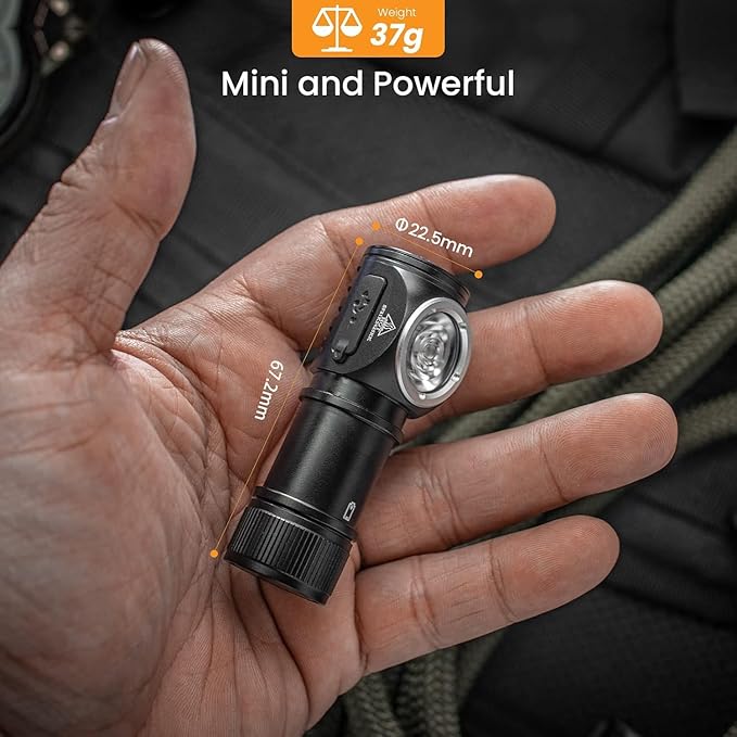 sofirn LED Headlamp Rechargeable, HS10 1100 Lumens Right Angle Flashlight with 90 High CRI LH351D