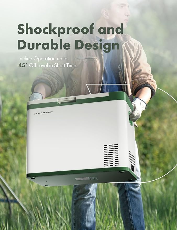 A-Premium 12 Volt Refrigerator 37QT/34.9L Portable Car Fridge Cooler, -4°F~68°F Portable Freezer