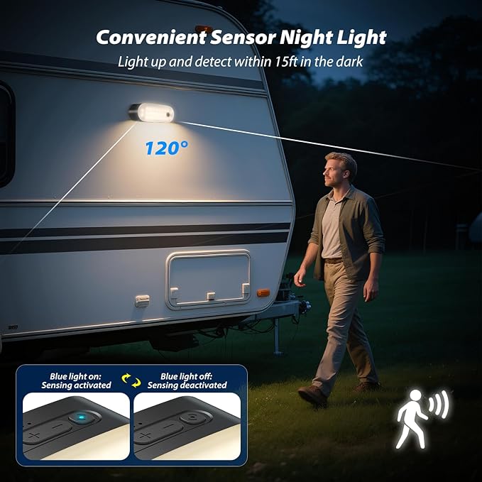 Motion Sensor Camping Lights,Rechargeable Camping Lantern, Portable Hanging Tent Lights,IPX5