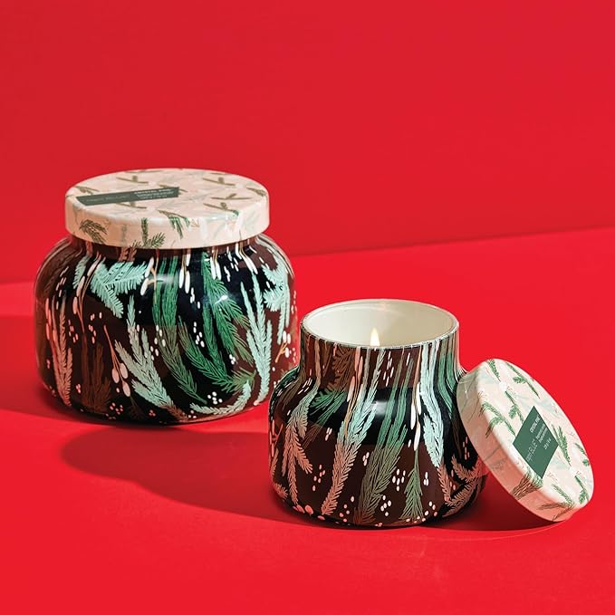 Capri Blue Pattern Play Signature Holiday Candle - Luxury Holiday Scented Candle for Home- Long