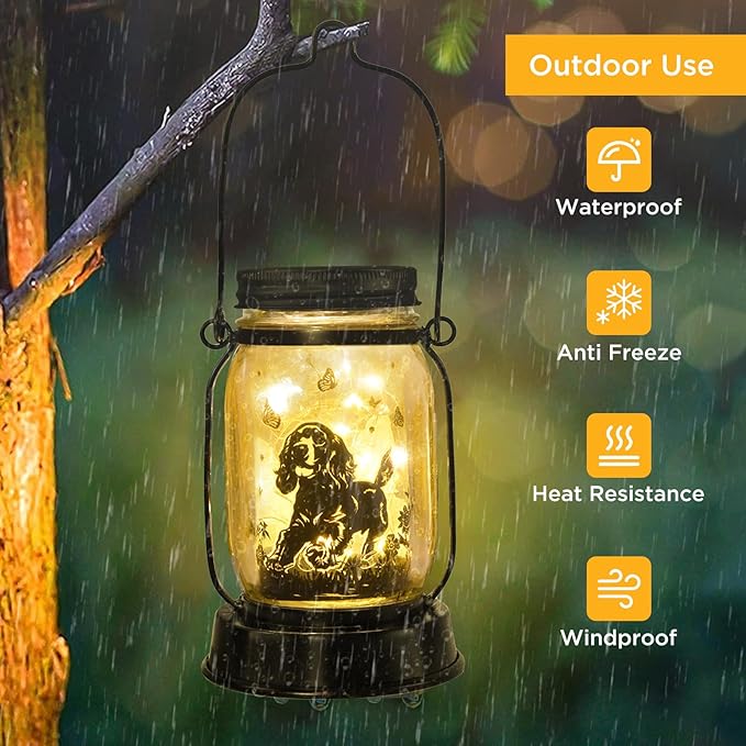 Cocker Spaniel Dog Gifts for Women/Men Cocker Spaniel Solar Lanterns Birthday Dog Lovers Lantern