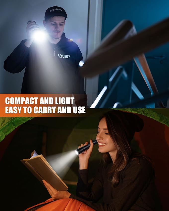 Vinsot 20 Pack LED Pen Lights Bulk Large Pen Light Flashlights Pocket 5.12 Inch LED Torch with Clip
