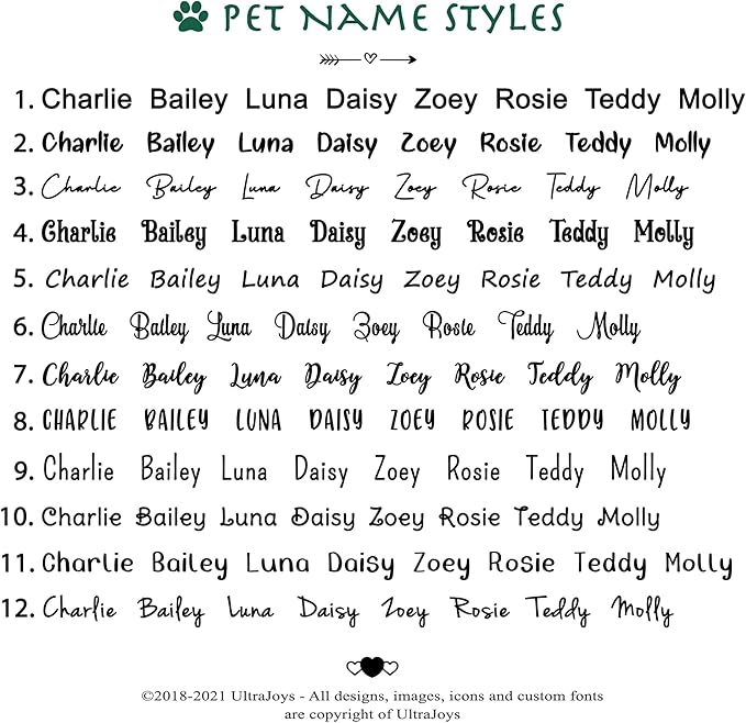 Ultra Joys Dog Tags Personalized for Pets - Hollow Paw Custom Pet ID Tag - Engraved Dog Tag for