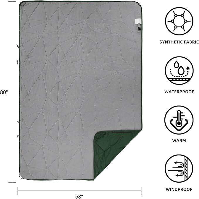 Outdoor Waterproof Blanket, Foldable Fleece Stadium Blanket for Outdoor Sports Event, Camping, Car