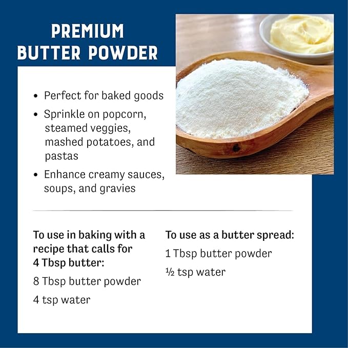 Judee's Gluten Free Butter Powder - Versatile Cooking & Baking Butter Powder - Gluten-Free &