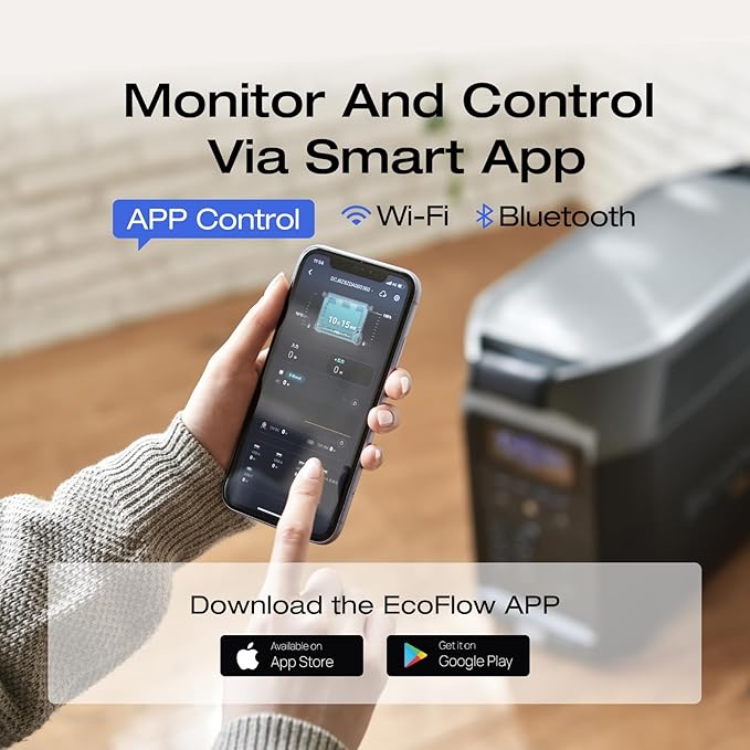 EF ECOFLOW 10.8kWh Portable Power Station: DELTA Pro with 2 Extra Battery, 120V Lifepo4 Battery