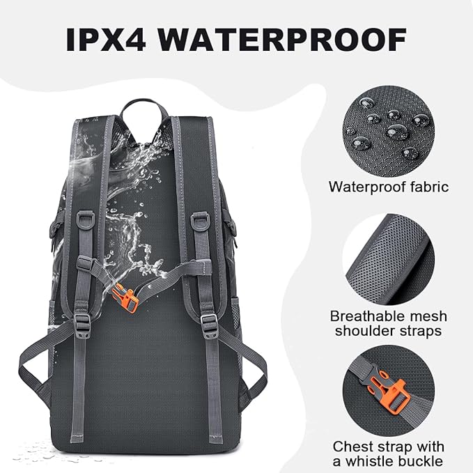 MIYCOO Backpack - Ultra Lightweight Packable Backpack for Travel Camping, 45L Hiking Back Pack
