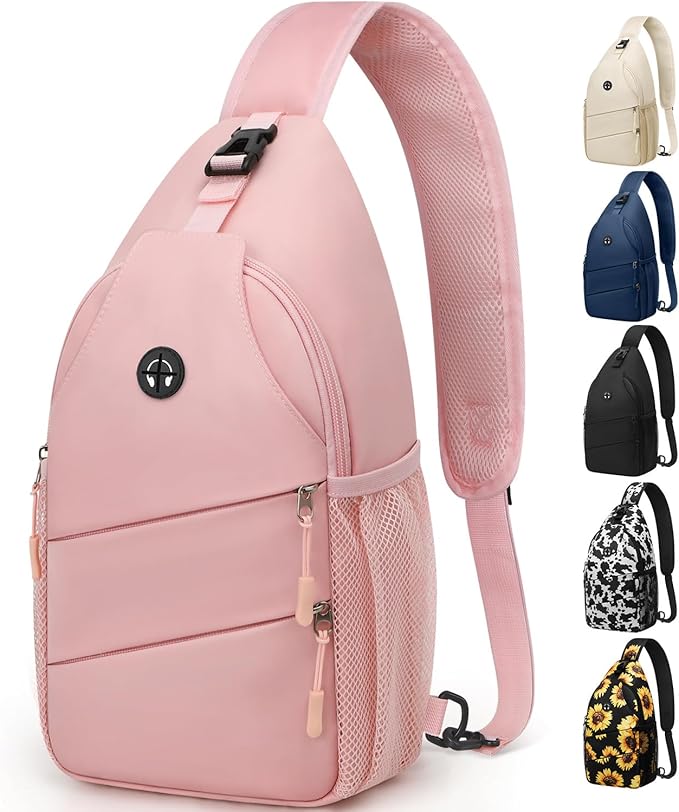 Crossbody Bags for Women Men Trendy Sling Bag Bakpack Casual Chest Bag with Convertible Shoulder