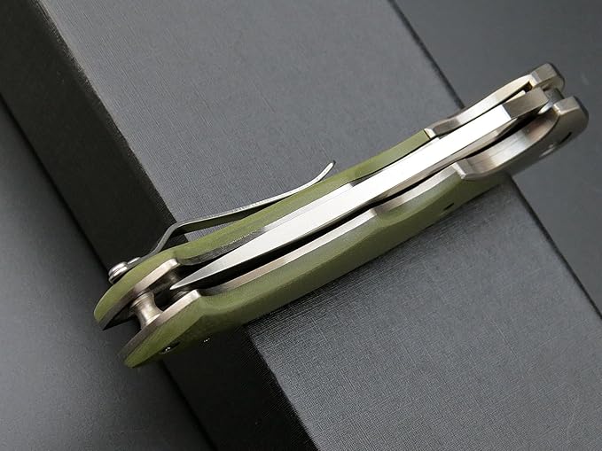 Eafengrow EF7 Folding Knife K110 Steel Blade G10&Stainless Steel Handle EDC Tool Knives for Outdoor