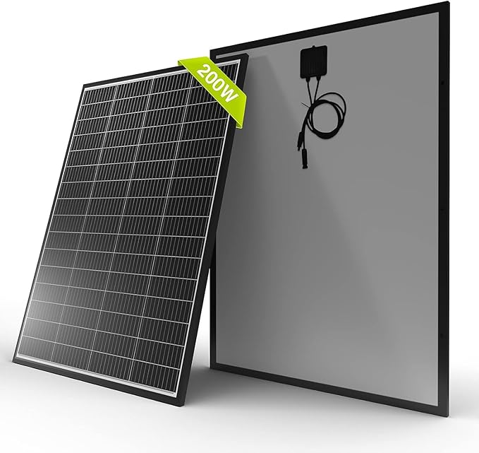 Newpowa 9BB Cell 200W Monocrystalline 200 Watt 12V Solar Panel High Efficiency RV Marine Boat Off