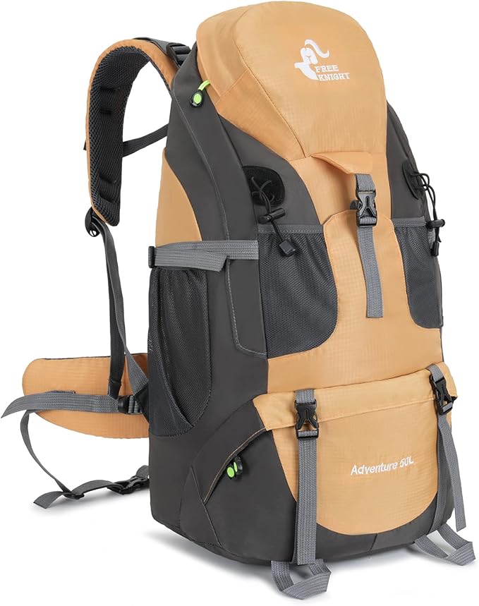 Bseash 50L Hiking Backpack, Water Resistant Lightweight Outdoor Sport Daypack Travel Bag for