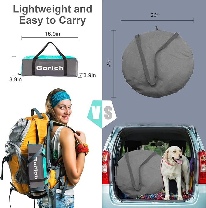 Gorich Beach Tent Sun Shelter for 3/4-5/6-7/8-10 Person with UPF 50ï¼?UV Protection, Lightweight &
