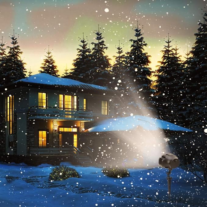 Christmas Snowfall Projector Lights Outdoor,Snow Falling Projector Lamp Dynamic Snow Effect