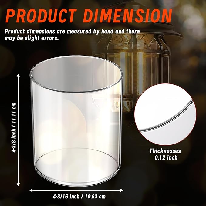 Glass Globe for Fueled Lanterns Replacement for Coleman Lantern Glass Globe, Globe for Coleman