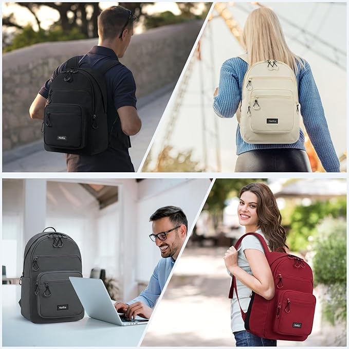 Carry On Travel Backpack For Women, 18 Inch Water Resistant Large Backpack Lightweight Bookbag For