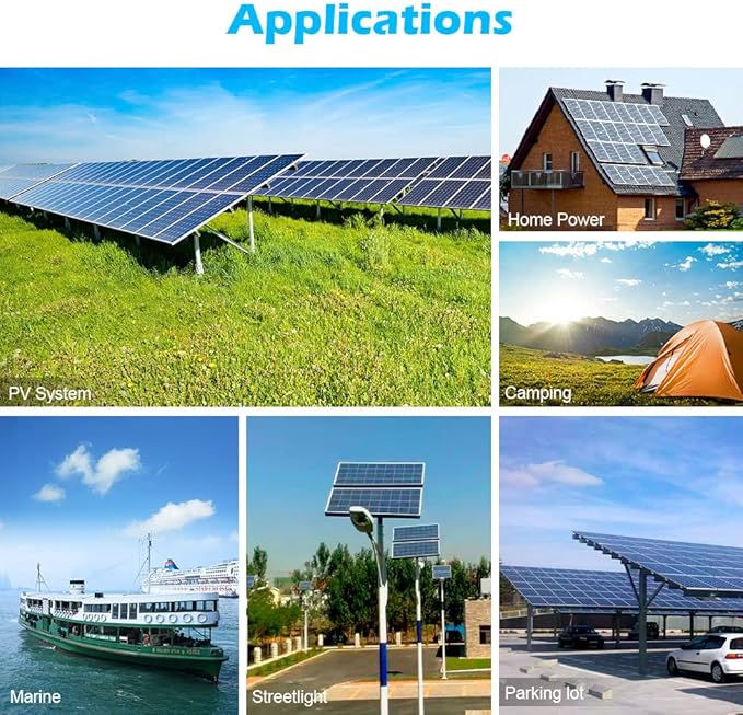 SUNGOLDPOWER 10pcs 370W Solar Panels Monocrystalline, Grade A Solar Cell, Waterproof IP68, High