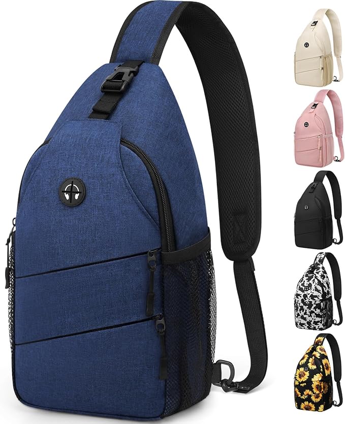 Crossbody Bags for Women Men Trendy Sling Bag Bakpack Casual Chest Bag with Convertible Shoulder