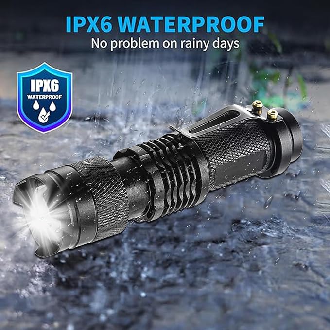 10 Pieces LED Flashlights Torch, High Lumens Mini Flashlight Waterproof Pocket Flash Light with 3