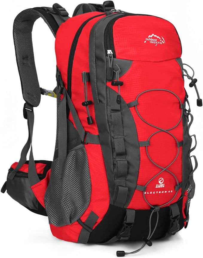INOXTO lightweight Hiking Backpack 35L/40L Hiking Daypack with Waterproof Rain Cover for Travel