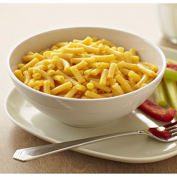 Military Surplus Freeze-Dried Uncooked Macaroni and Cheese – 24 Servings per Can – 58 oz – Easy