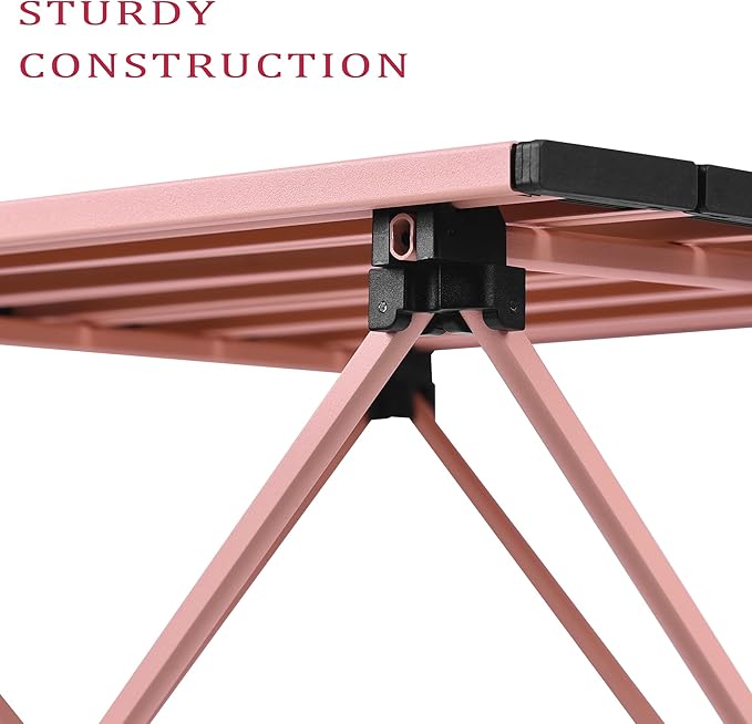Grope Portable Camping Table with Aluminum Table Top, Folding Beach Table Easy to Carry, Prefect