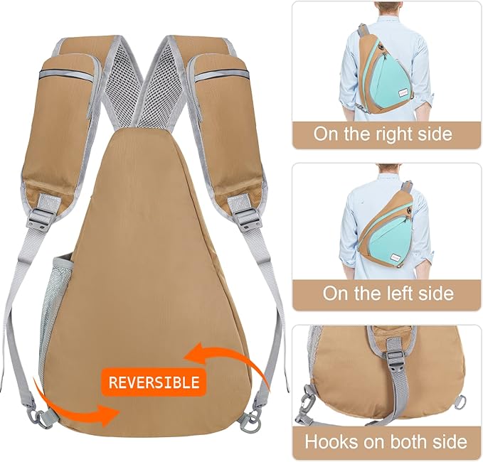 ZOMAKE Sling Bag,Small Crossbody Sling Backpack,Water Resistant Shoulder Daypack for Travel,Anti
