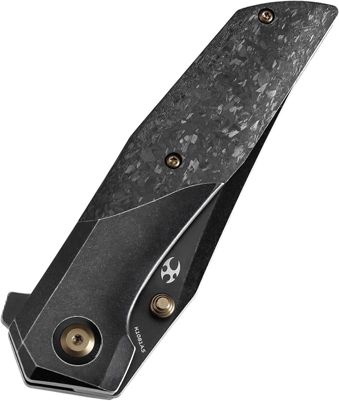 KANSEPT Deadite Pocket Folding Knives for Men Women Camping Hiking 3.52'' Blackwash CPM S35VN Blade