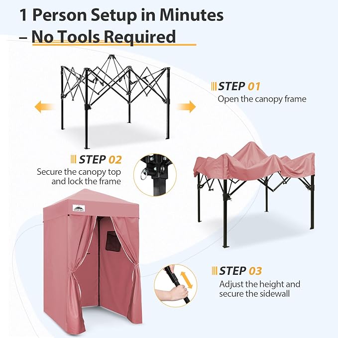 EAGLE PEAK Flex Ultra Compact 4x4 Pop-up Canopy, Sun Shelter, Changing Room, Portable Privacy