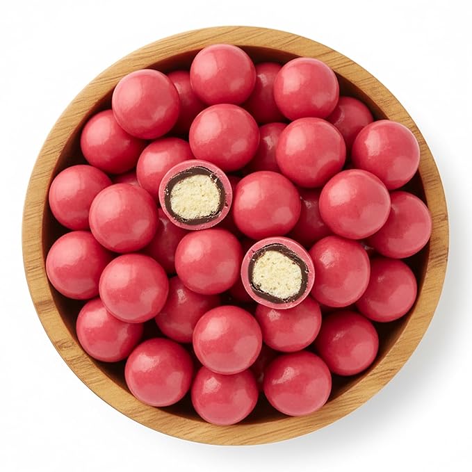 NY Spice Shop Razz ball Raspberry Chocolate Malt Balls - 1 Pound Malted Milk Ball Candy Gifts