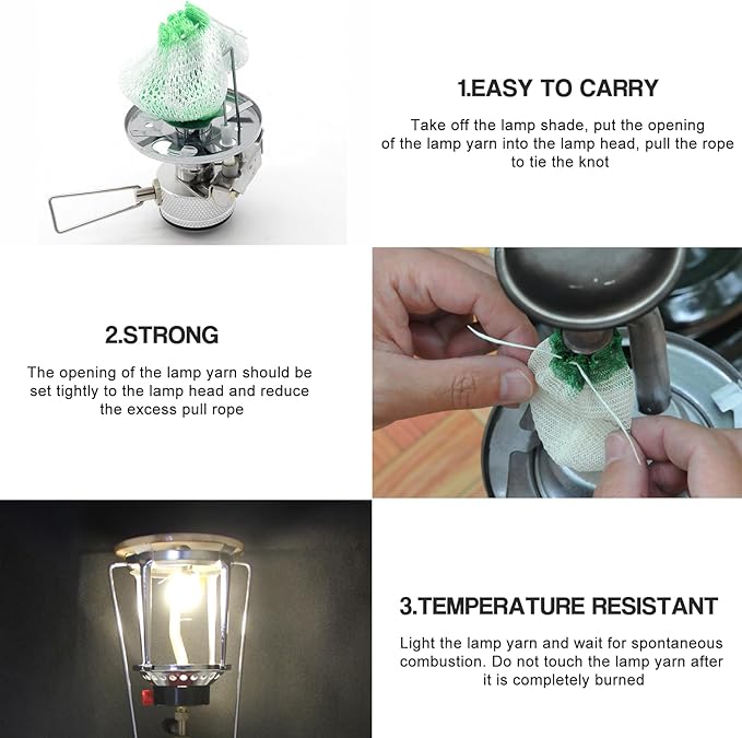 20Pcs Lantern Mantles Propane Lantern Mantles, Soft Light Propane Lampshades for Outdoor Camping