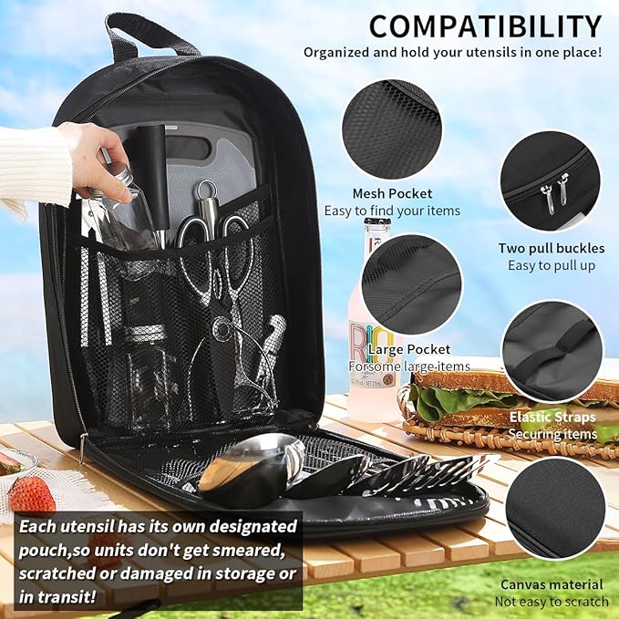 Camping Essentials Accessories Camping Gear Must Haves, Cooking Utensils Set Rv Camping Kitchen