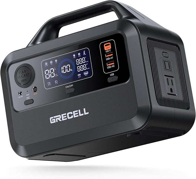 GRECELL Portable Power Station 300W, 230Wh LiFePO4 (LFP) Battery, 1.5hrs Fast Charging, 2 Up to