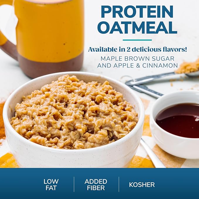 WonderSlim Instant Protein Oatmeal, Maple Brown Sugar, Gluten Free, Low Carb, Low Sugar (7ct)