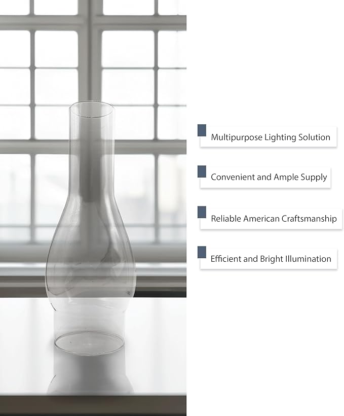 Light of Mine Oil Lamp Replacement Chimneys (3" x 10" Regular)