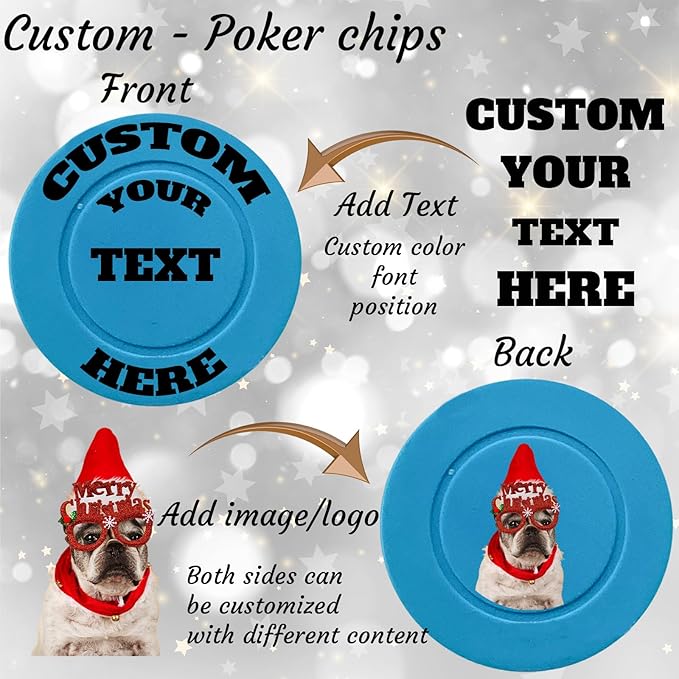 Custom Poker Chips Personalized Plastic Poker Chips with Logo Funny Parties Chips Print Your Photo