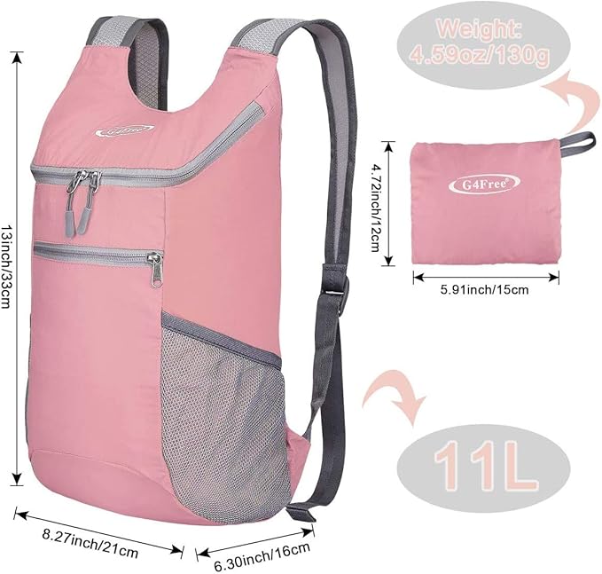 G4Free Lightweight Packable Hiking Backpack for Men Women Small Hiking Daypacks Foldable Shoulder