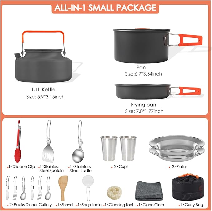 Camping Cookware Mess Kit