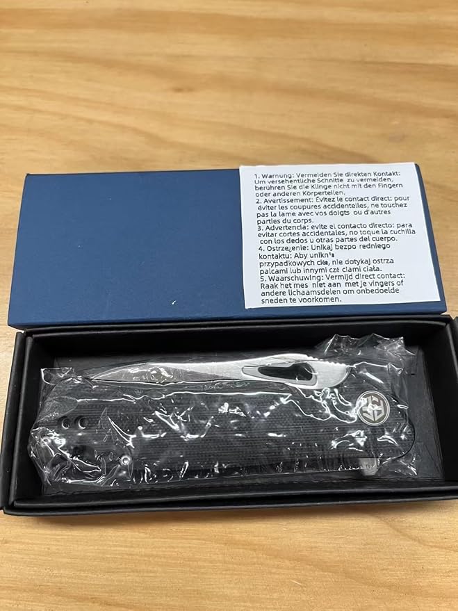 Petrified fish PF868 Bunta,3.35" D2 Satin Blade,146g G10 Handle Flipper Folding knife (Black G10