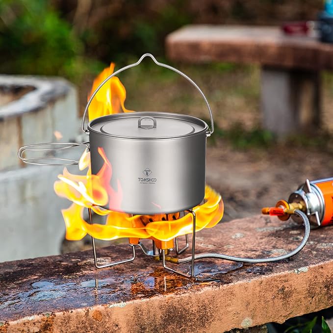 Camping Pot, Titanium Pot 750ml/900ml/1100ml/1600ml/2000ml/2800ml Ultralight ing Pot with Lid and