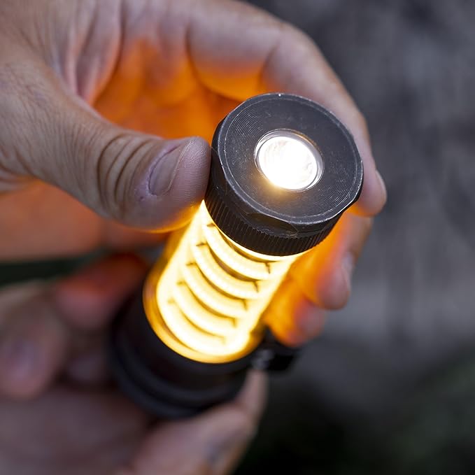 Barebones Edison Light Stick ??Tumbled Steel, USB Rechargeable LED Lantern and Flashlight with 7