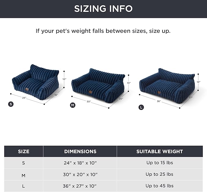 Bedsure Cute Dog Couch for Pets - Fluffy Dog Sofa with Premium Soft Corduroy Fleece, Pet Couch Bed