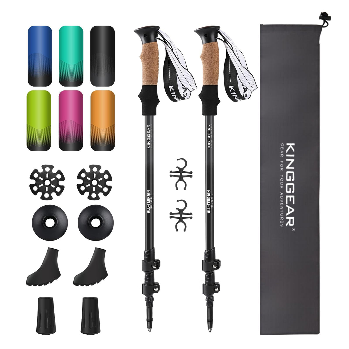 KINGGEAR Trekking Poles - 7075 Aluminum - product view 1