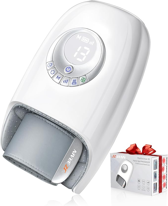 Hand Massager with Heat and Compression : Hand and Wrist Massage with Targeted Palm Roller