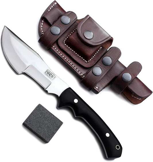 GCS Handmade D2 steel Hunting Knife G10 Handle Fixed Blade Knife Right Hand Scout Carry Buffalo