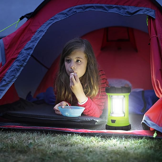 Camping Lantern, 3000LM LED Rechargeable Battery Operated Lantern, 5 Light Modes, COB Waterproof