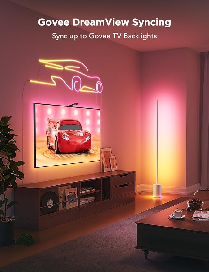 Govee Floor Lamp 2 with Matter, RGBIC, Warm Cool White LED, Alexa Compatible, 1725lm, Music Sync